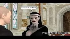 تشغيل حار 3d رسم راهبة مص ins sashay و يحصل مارس الجنس severely