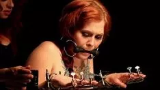 Play Gagged red-header baby slave gimmick gets larruped