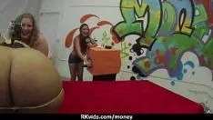 Play Fast adolescent fucks a man before of the television camera for cash in 19