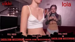 Play Two Cute Girls Going Wild with Dildos while Home Alone